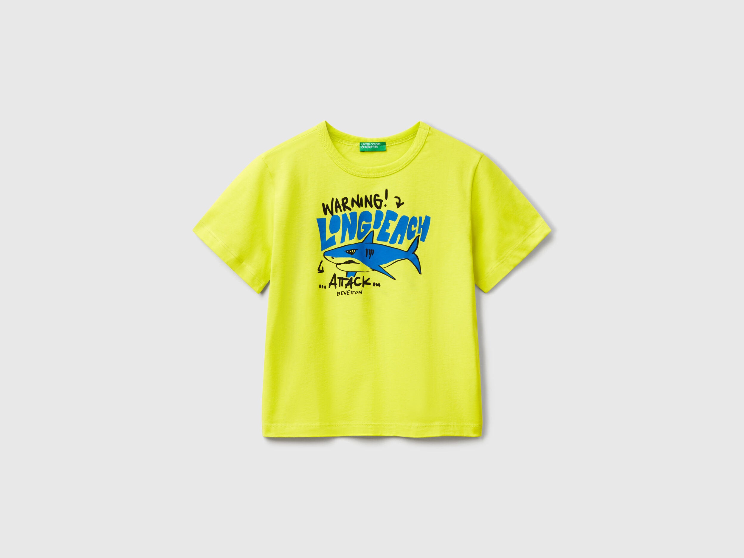 Benetton_T-Shirt with Neon Print_3JERG10JQ_29B_01