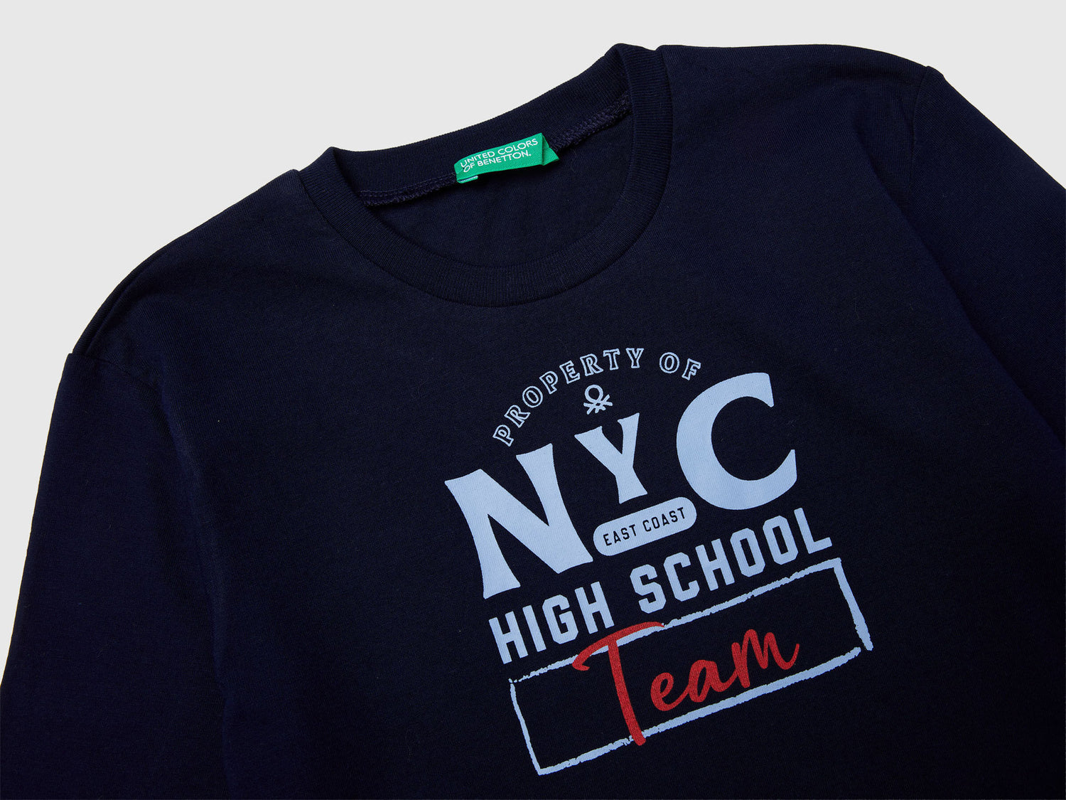 Benetton_Dark Blue_T-Shirt with Print_3JERG10K5_016_03