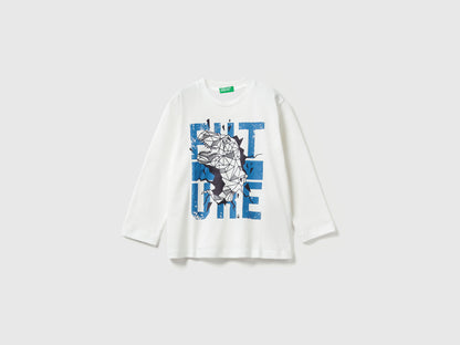 Benetton_Creamy White_T-Shirt with Print_3JERG10K5_074_01