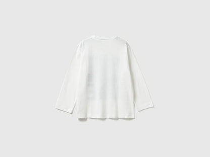 Benetton_Creamy White_T-Shirt with Print_3JERG10K5_074_02