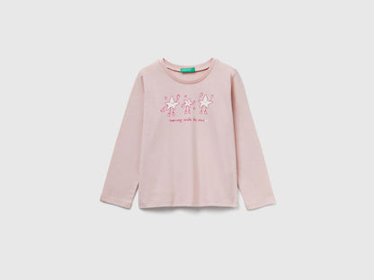 Benetton_Soft Pink_Regular Fit T-Shirt with Print_3JERG10KB_12U_01