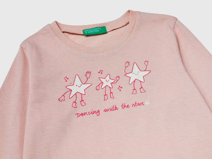 Benetton_Soft Pink_Regular Fit T-Shirt with Print_3JERG10KB_12U_03