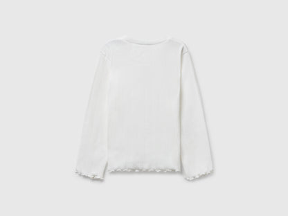 Benetton_Creamy White_T-Shirt with Embroidery_3KIEG10KK_074_02