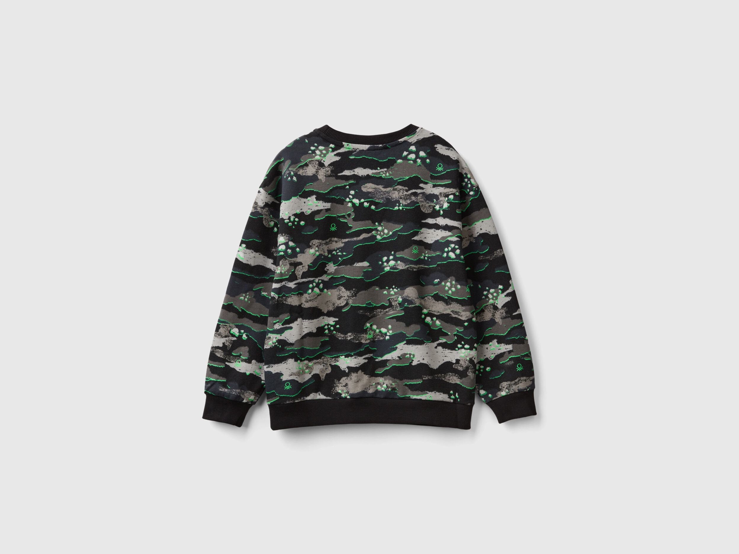 Camouflage sweatshirt in 100% cotton_3KUGC10JX_62Y_02