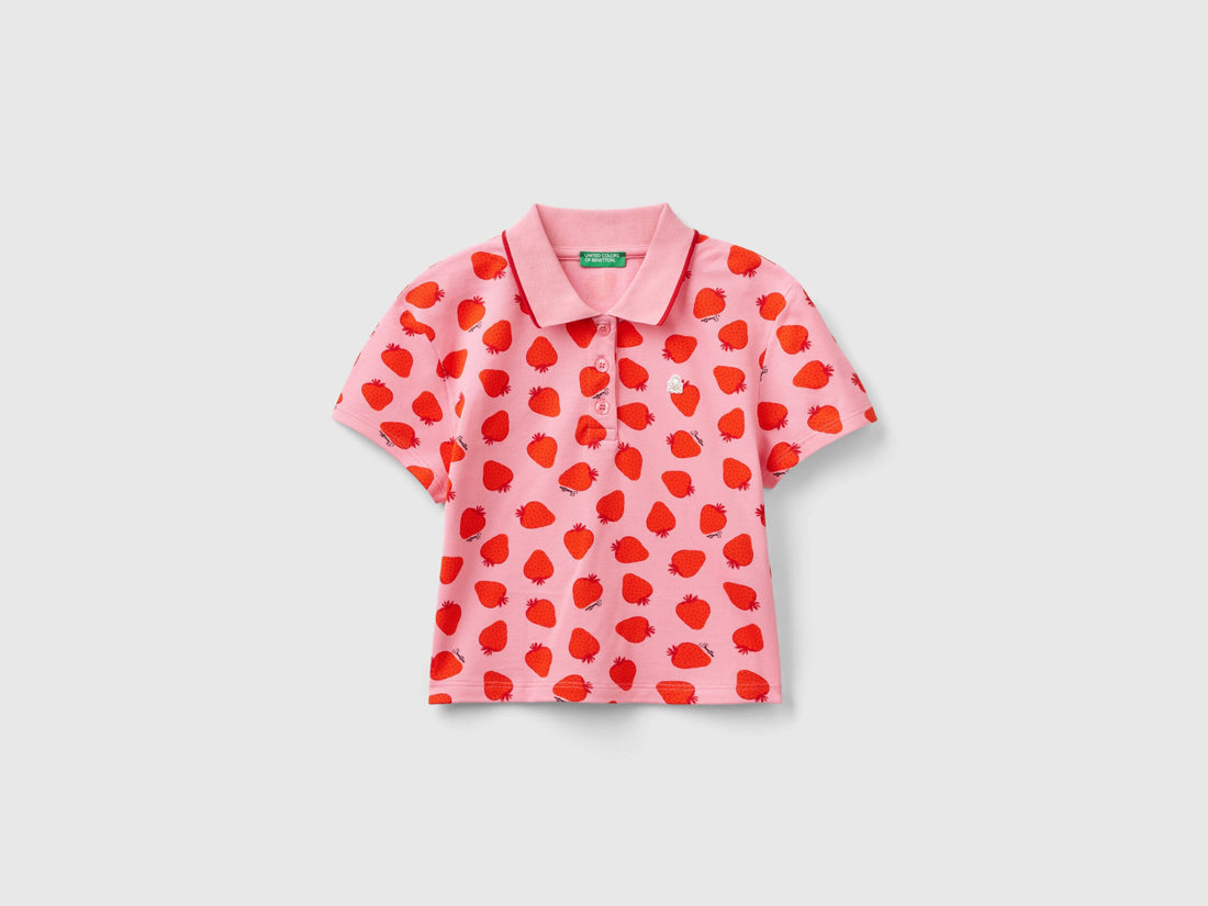 Pink Polo With Strawberry Pattern_3Lryc301J_84A_01