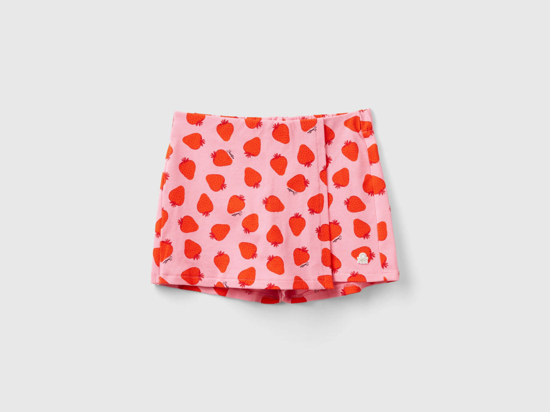 Pink Culottes With Strawberry Pattern_3Lryc902T_84A_01