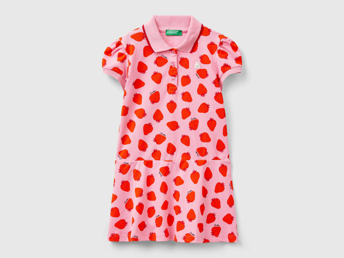 Pink Polo Style Dress With Strawberry Pattern_3Lrygv00V_84A_01