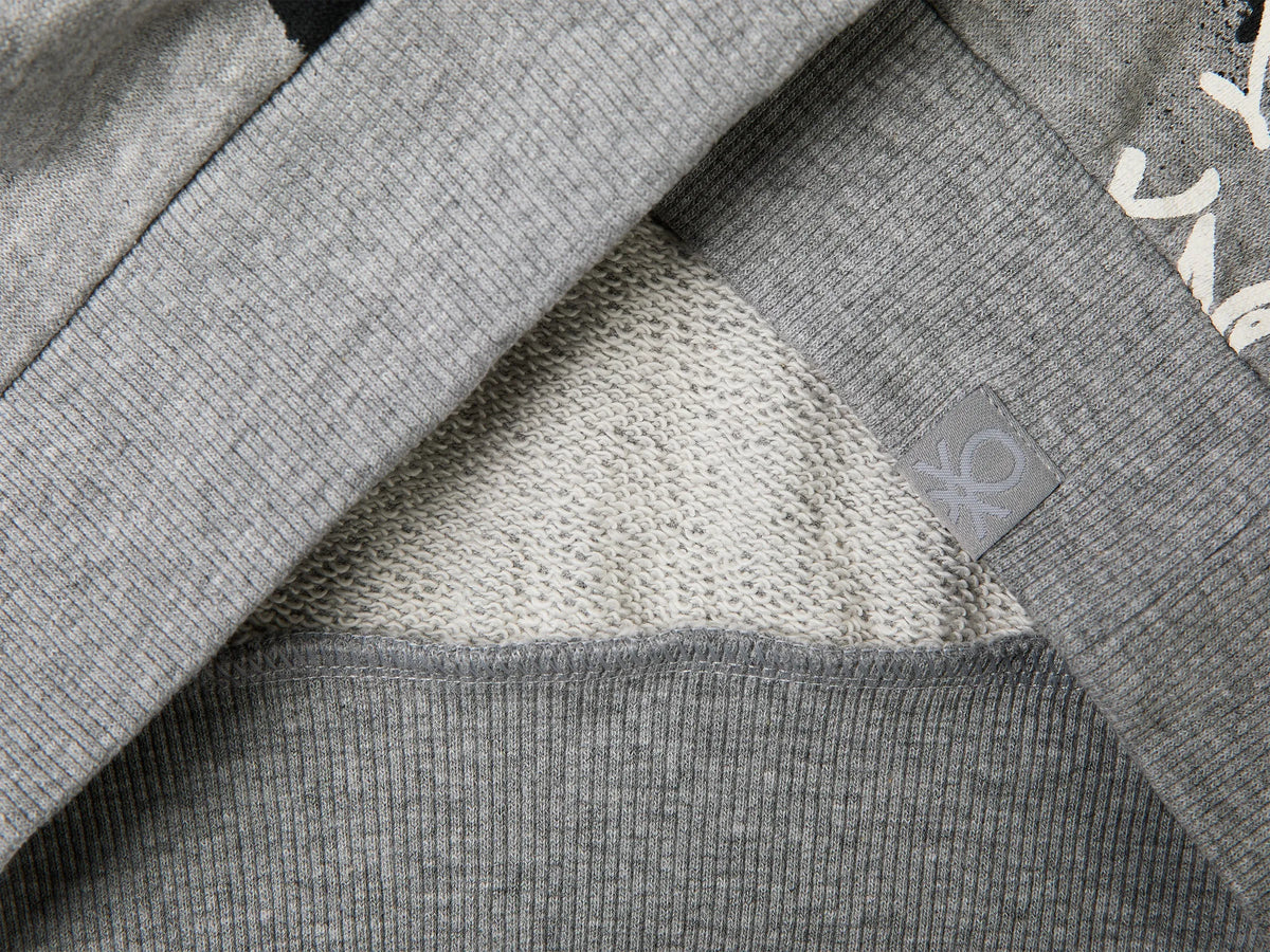 Benetton Light gray Boys Printed Hoodie SKU: 3M42G10MH_66M Image 03