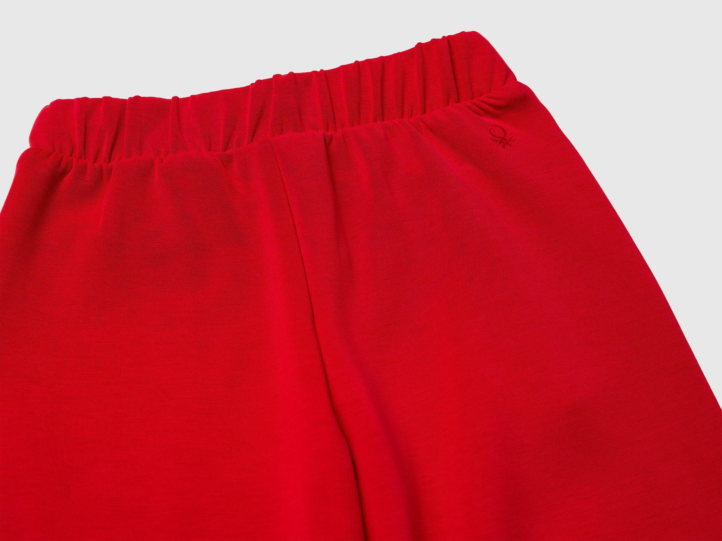 Benetton Red Girls Wide-Fit Neoprene Trousers SKU: 3M9KCF071_30A Image 03