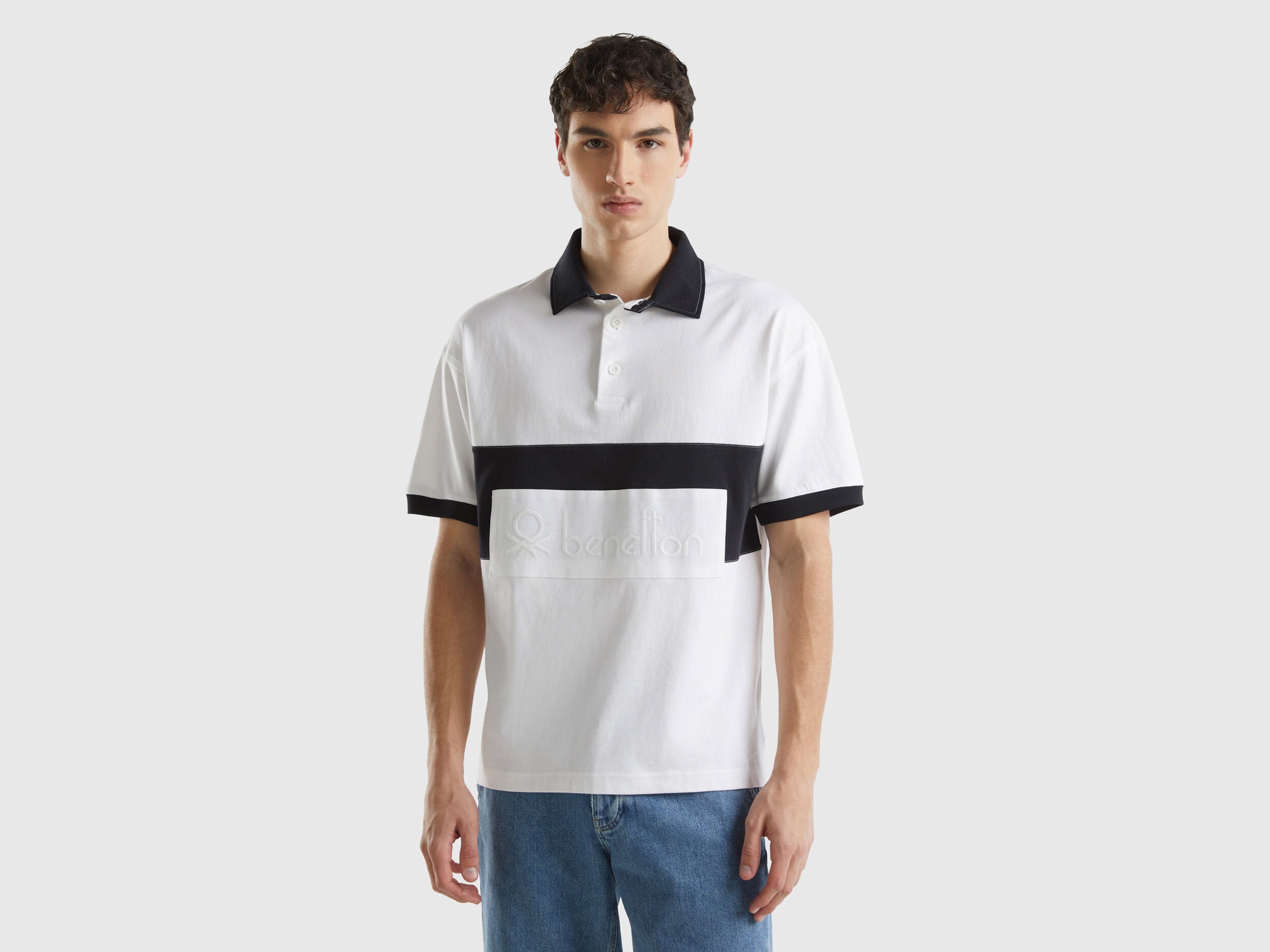 Black And White Rugby Polo_3MCYU301U_901_01