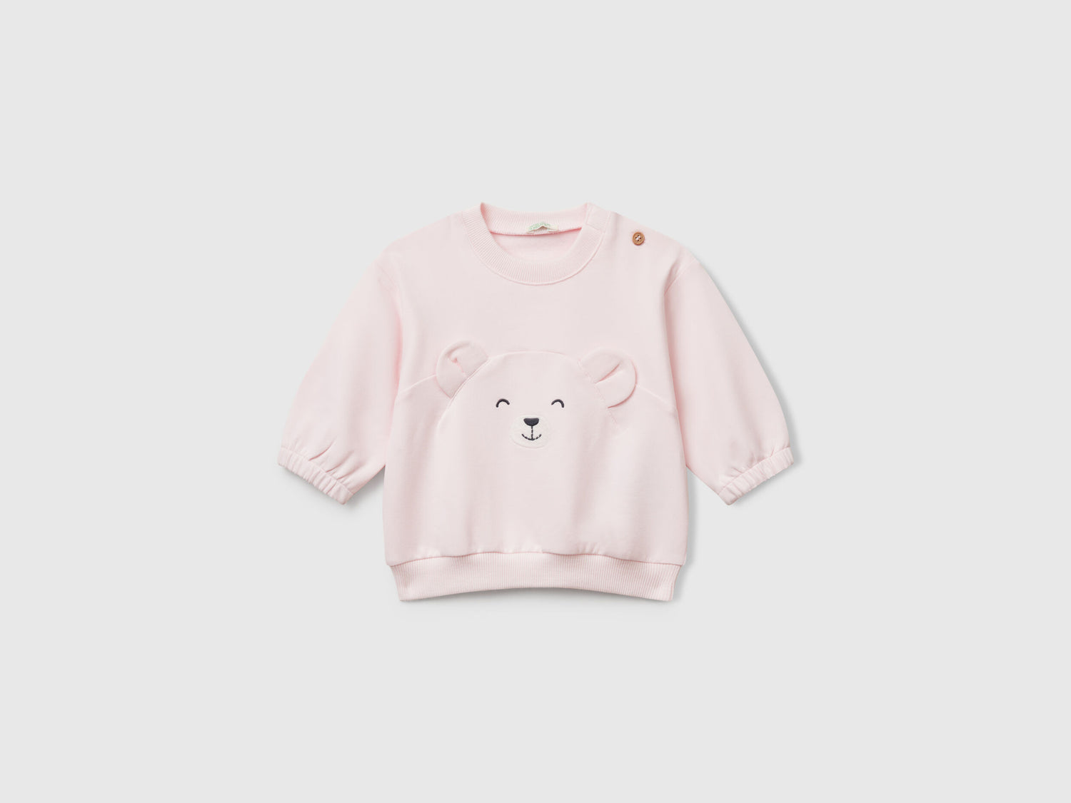 Benetton_Pink_Sweatshirt with Embroidery and Patches_3MDSA1061_00H_01