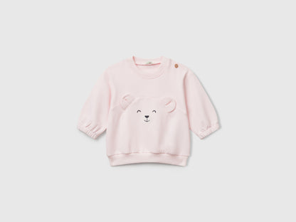 Benetton_Pink_Sweatshirt with Embroidery and Patches_3MDSA1061_00H_01