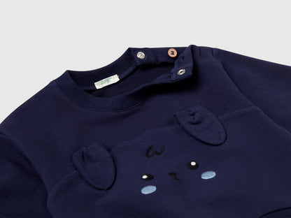 Benetton_Blue_Sweatshirt with Embroidery and Patches_3MDSA1061_252_03