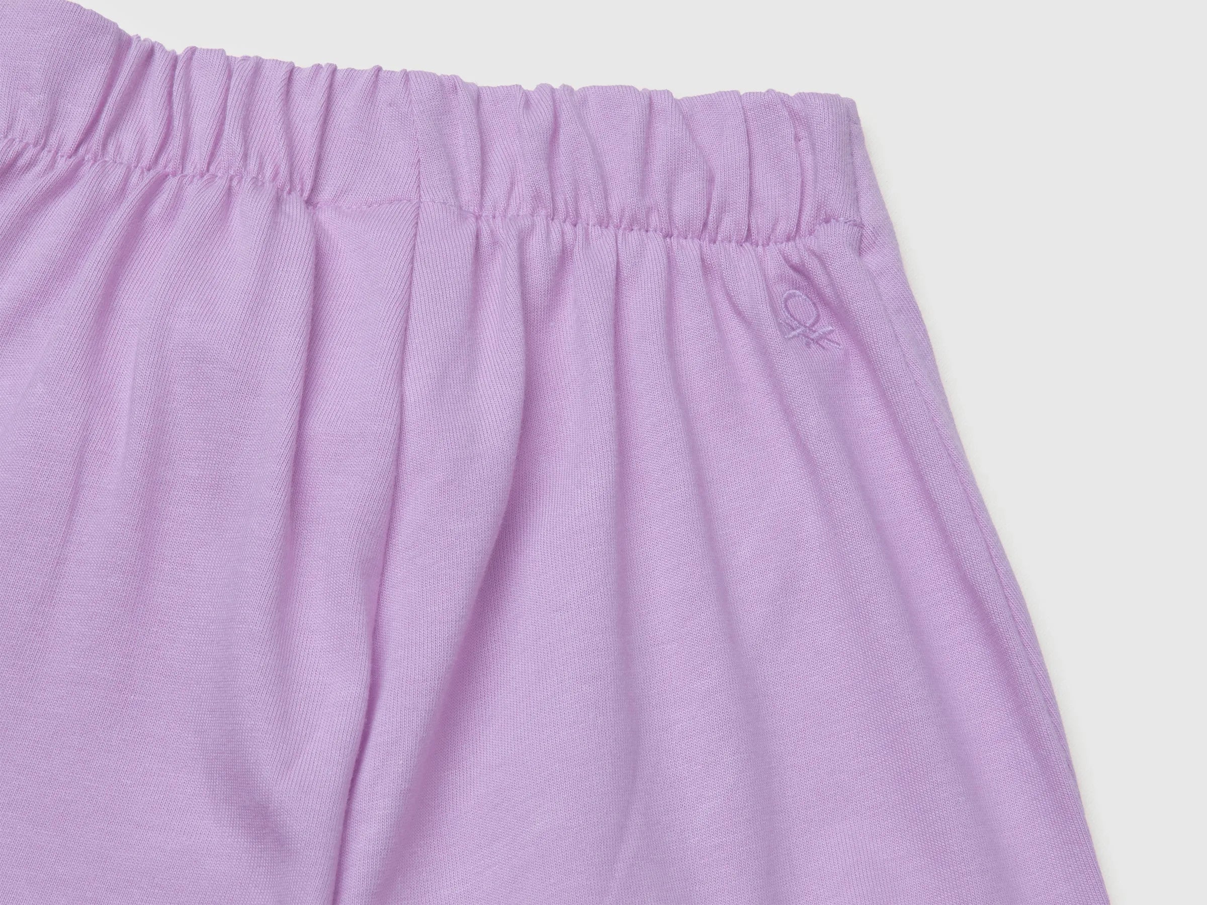 Benetton Purple Girls Knotted Culottes SKU: 3MI5G9028_2P5 Image 03