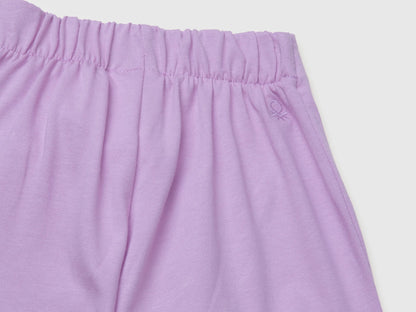 Benetton Purple Girls Knotted Culottes SKU: 3MI5G9028_2P5 Image 03