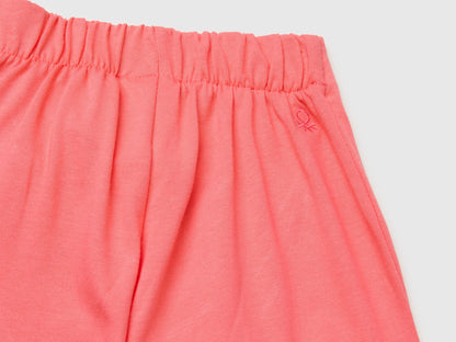 Benetton Pink Girls Knotted Culottes SKU: 3MI5G9028_35Q Image 03
