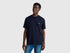 Benetton Dark Blue Men Basic Cotton T-Shirt SKU: 3MI5J1AF7_016 Image 01