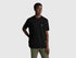 Benetton Black Men Basic Cotton T-Shirt SKU: 3MI5J1AF7_100 Image 01