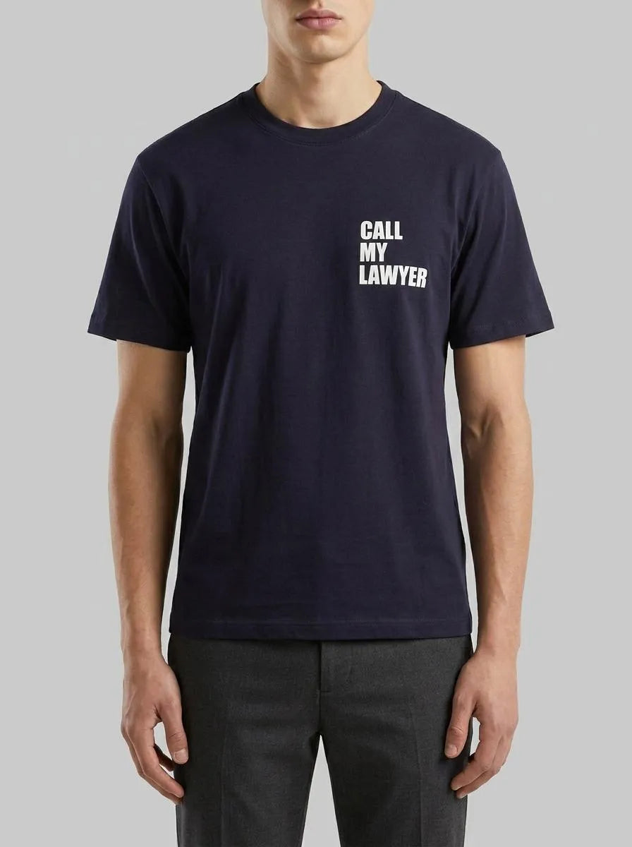 Benetton Dark Blue Men Relaxed Fit T-Shirt with Print SKU: 3MI5U10BW_3C1 Image 00