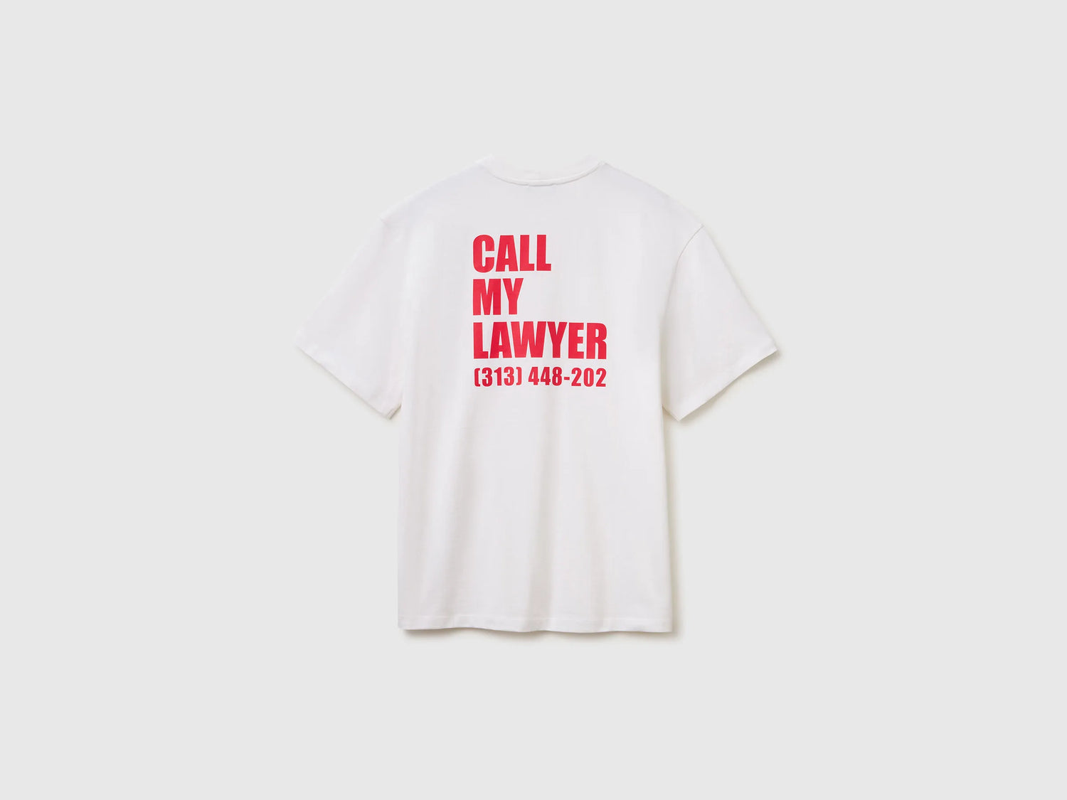 Benetton White Men Relaxed Fit T-Shirt with Print SKU: 3MI5U10BW_905 Image 02