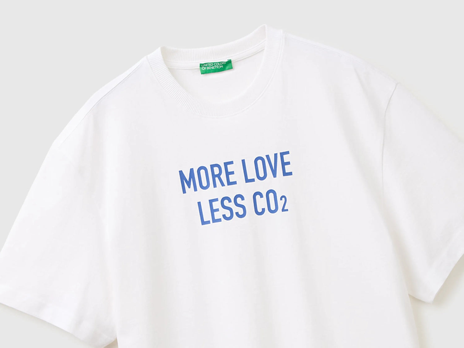 Benetton White Men Relaxed Fit T-Shirt with Print SKU: 3MI5U10C5_101 Image 03