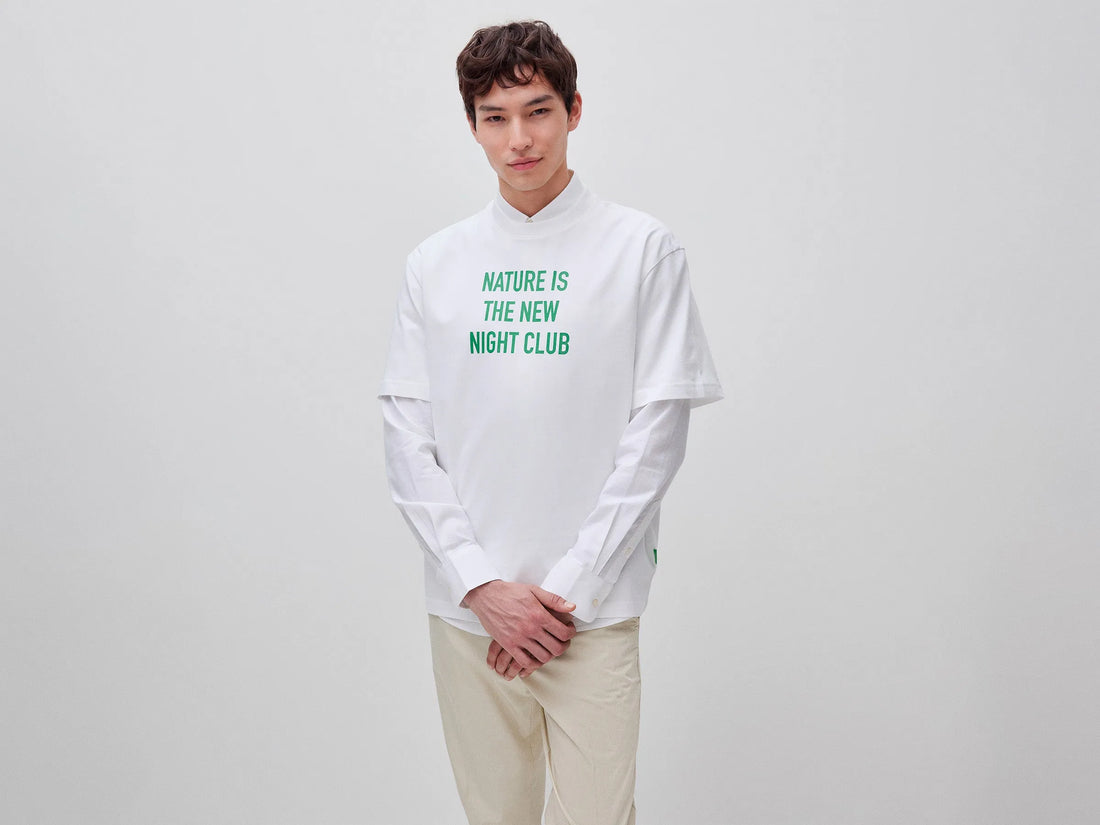 Benetton White Men Relaxed Fit T-Shirt with Print SKU: 3MI5U10C5_902 Image 01