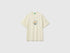 Benetton Creamy White Men Relaxed-Fit Printed T-Shirt in Organic Cotton SKU: 3MI5U10CU_901 Image 01