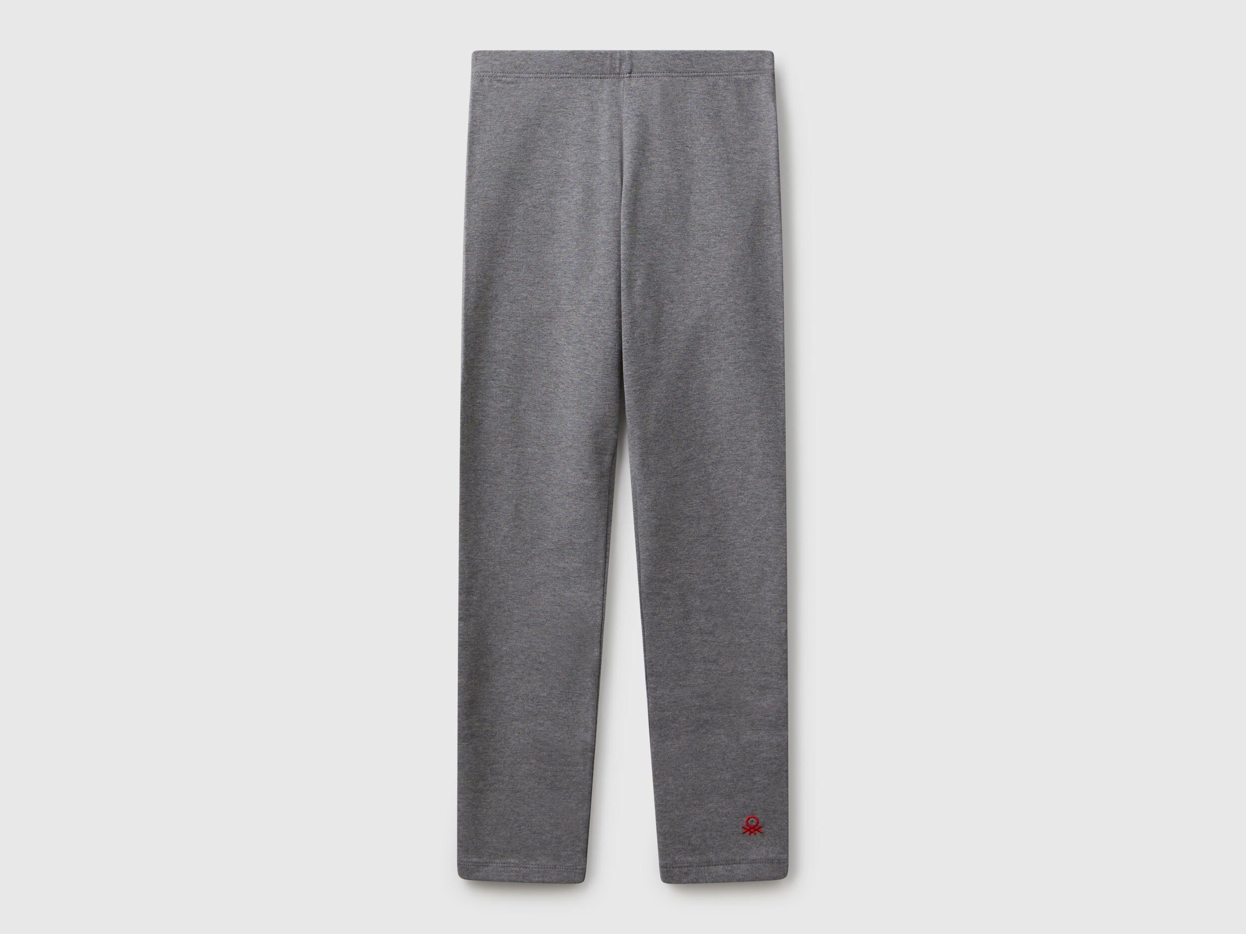 Benetton_Gray_Stretch Cotton Leggings with Logo_3MT1CF02G_507_01