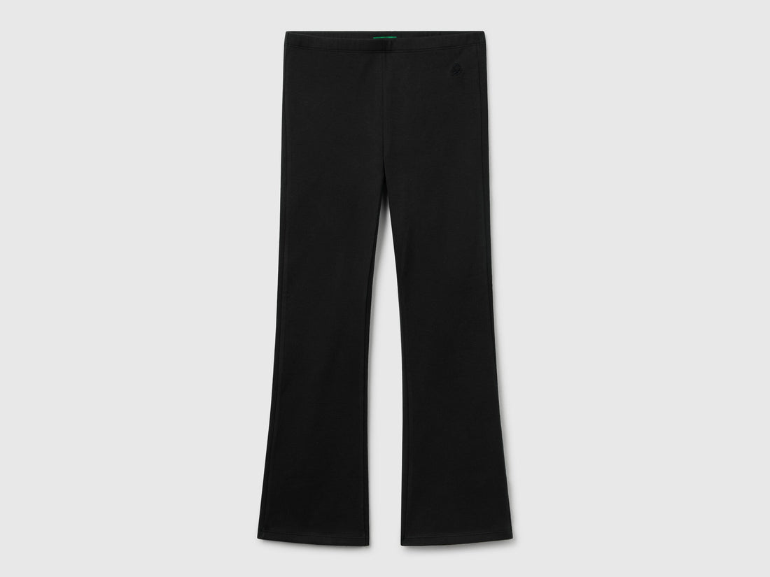 Benetton_Flared Leggings in Stretch Cotton_3MT1CF037_100_01