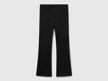 Benetton_Flared Leggings in Stretch Cotton_3MT1CF037_100_01