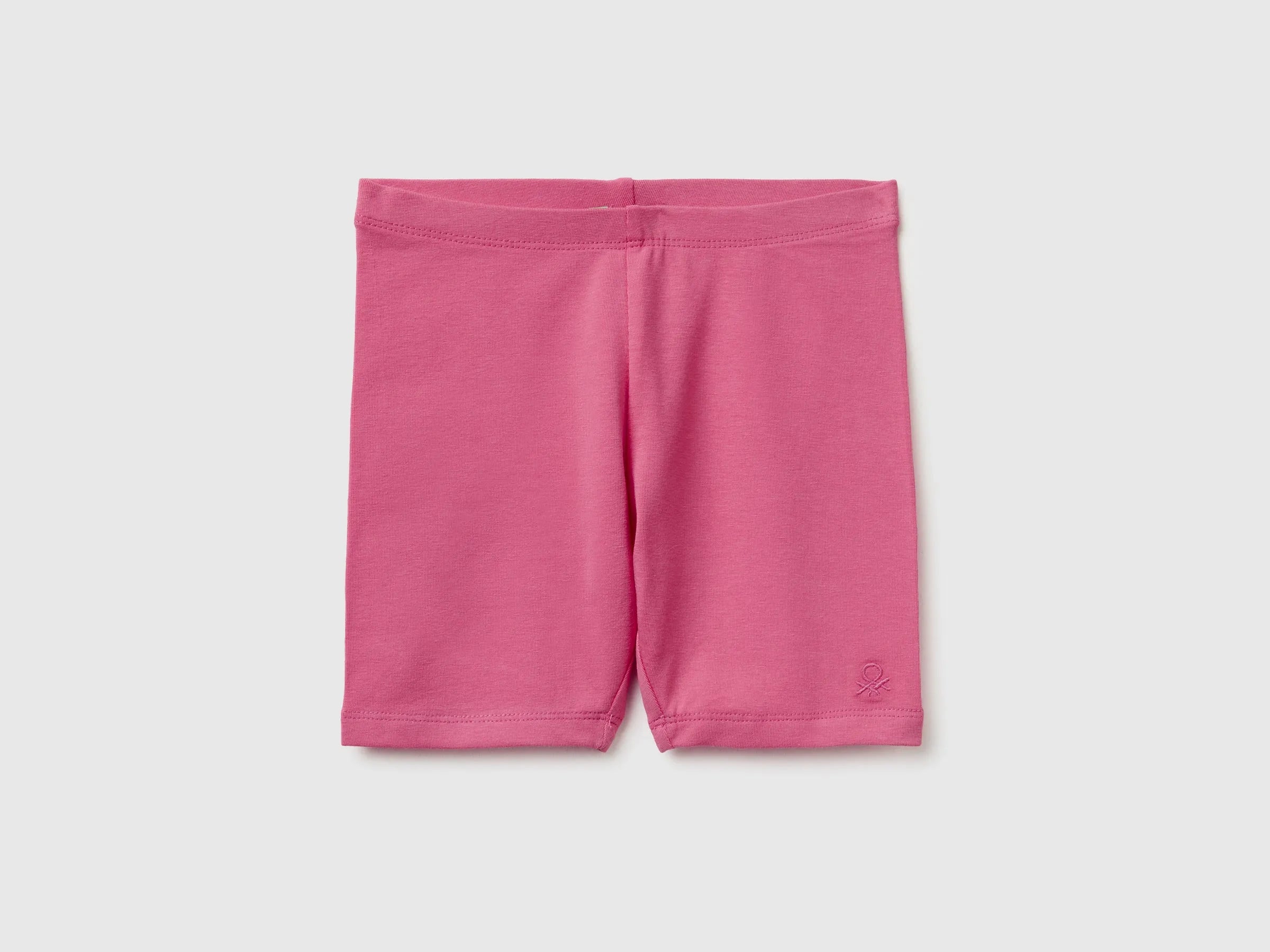 Benetton Pink Girls Stretch Cotton Short Leggings SKU: 3MT1G900R_01T Image 01