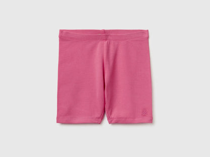 Benetton Pink Girls Stretch Cotton Short Leggings SKU: 3MT1G900R_01T Image 01