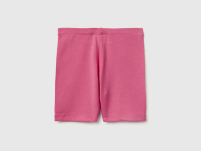 Benetton Pink Girls Stretch Cotton Short Leggings SKU: 3MT1G900R_01T Image 02