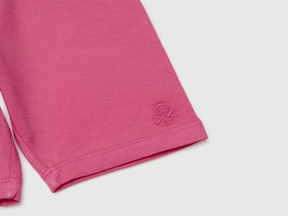 Benetton Pink Girls Stretch Cotton Short Leggings SKU: 3MT1G900R_01T Image 03