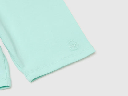 Benetton Blue Girls Stretch Cotton Short Leggings SKU: 3MT1G900R_0E6 Image 03