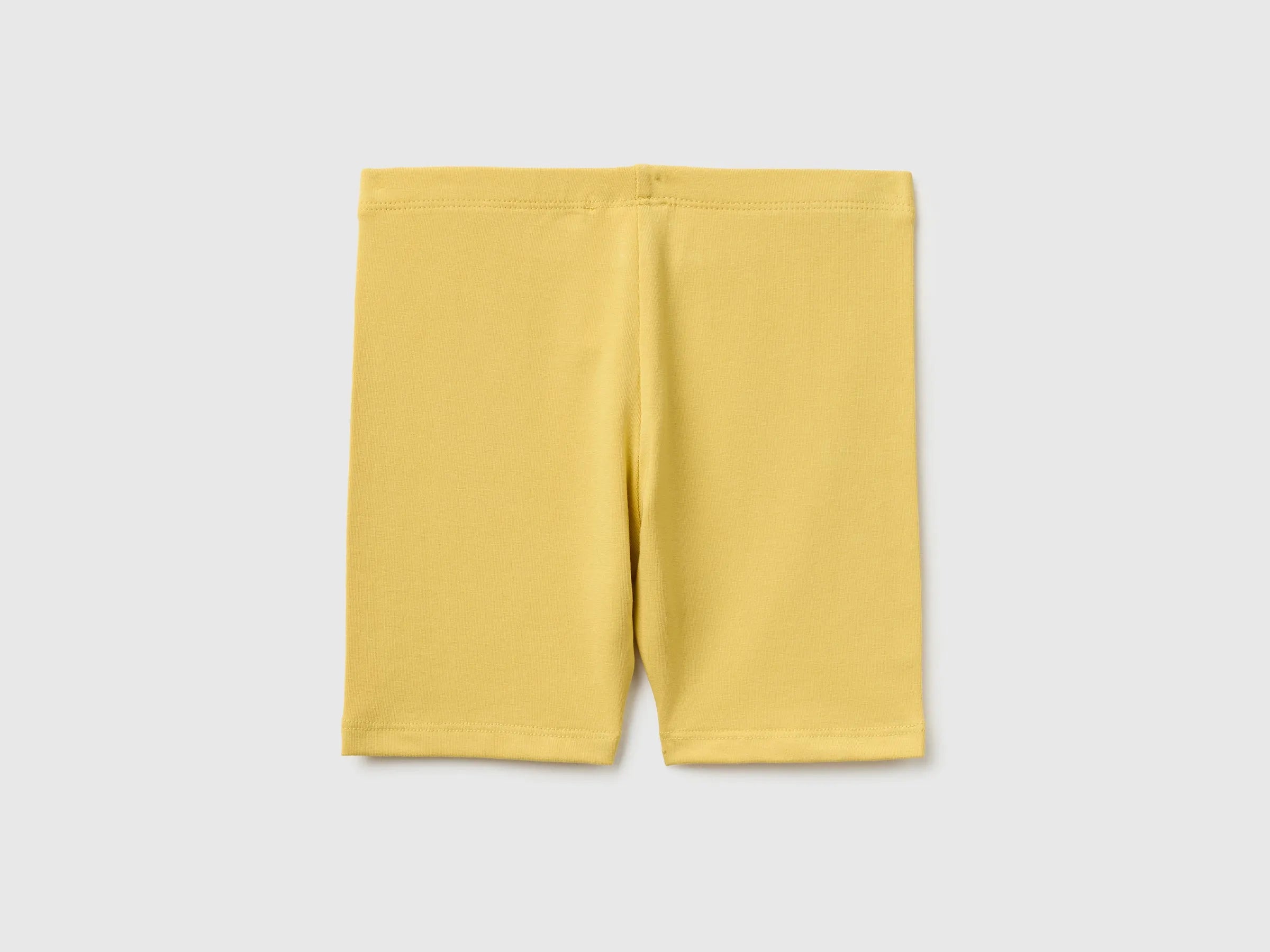 Benetton Yellow Girls Stretch Cotton Short Leggings SKU: 3MT1G900R_22R Image 02
