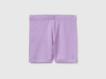 Benetton Purple Girls Stretch Cotton Short Leggings SKU: 3MT1G900R_2P5 Image 01