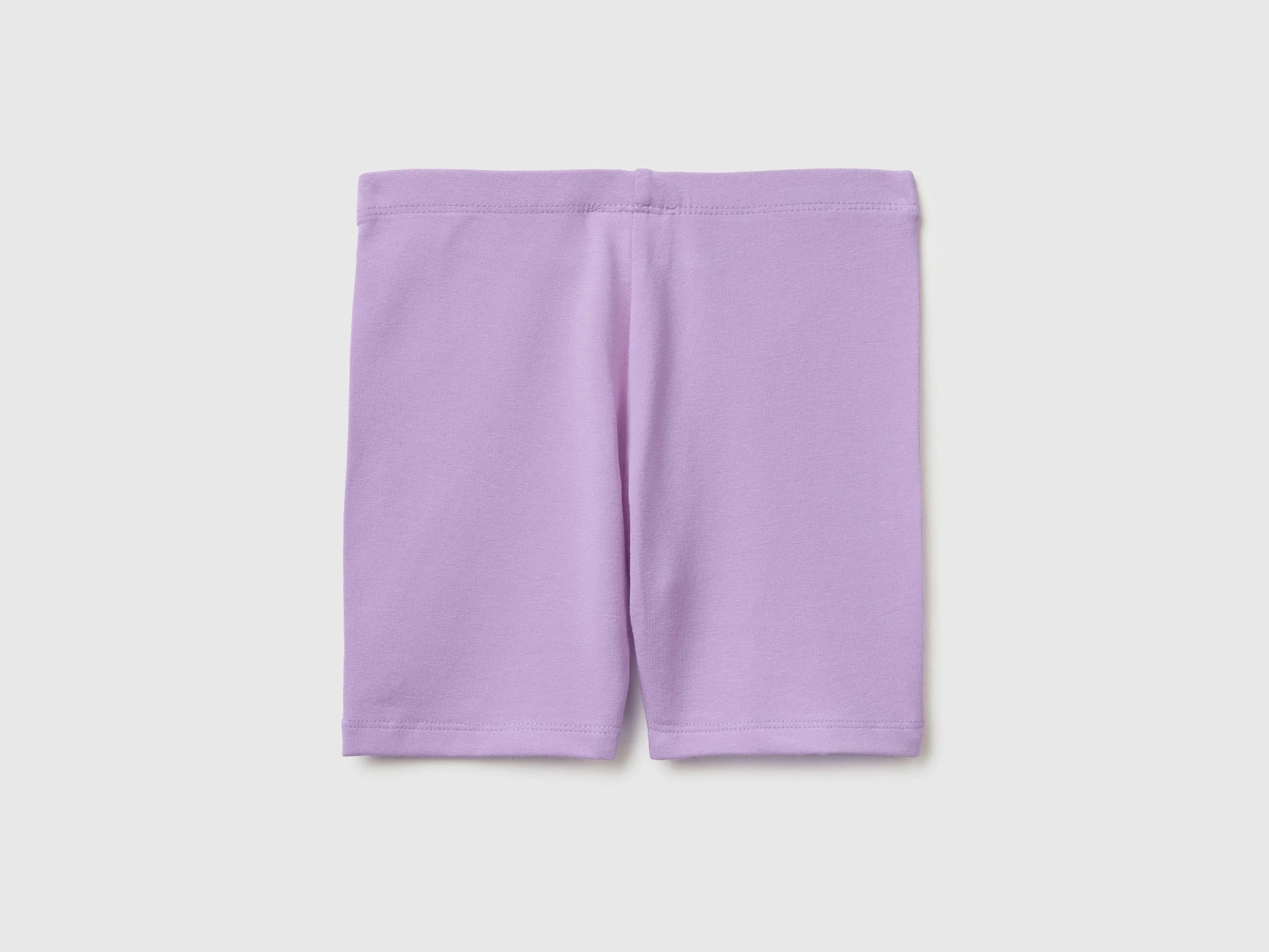 Benetton Purple Girls Stretch Cotton Short Leggings SKU: 3MT1G900R_2P5 Image 02