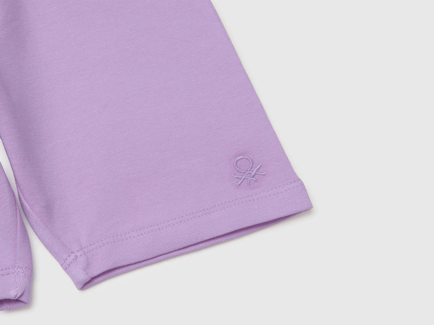 Benetton Purple Girls Stretch Cotton Short Leggings SKU: 3MT1G900R_2P5 Image 03