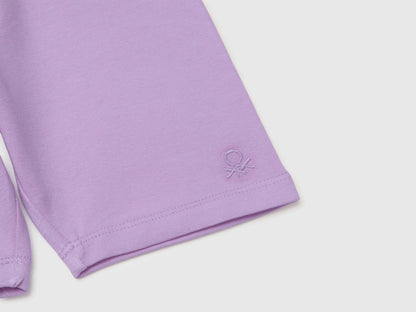 Benetton Purple Girls Stretch Cotton Short Leggings SKU: 3MT1G900R_2P5 Image 03