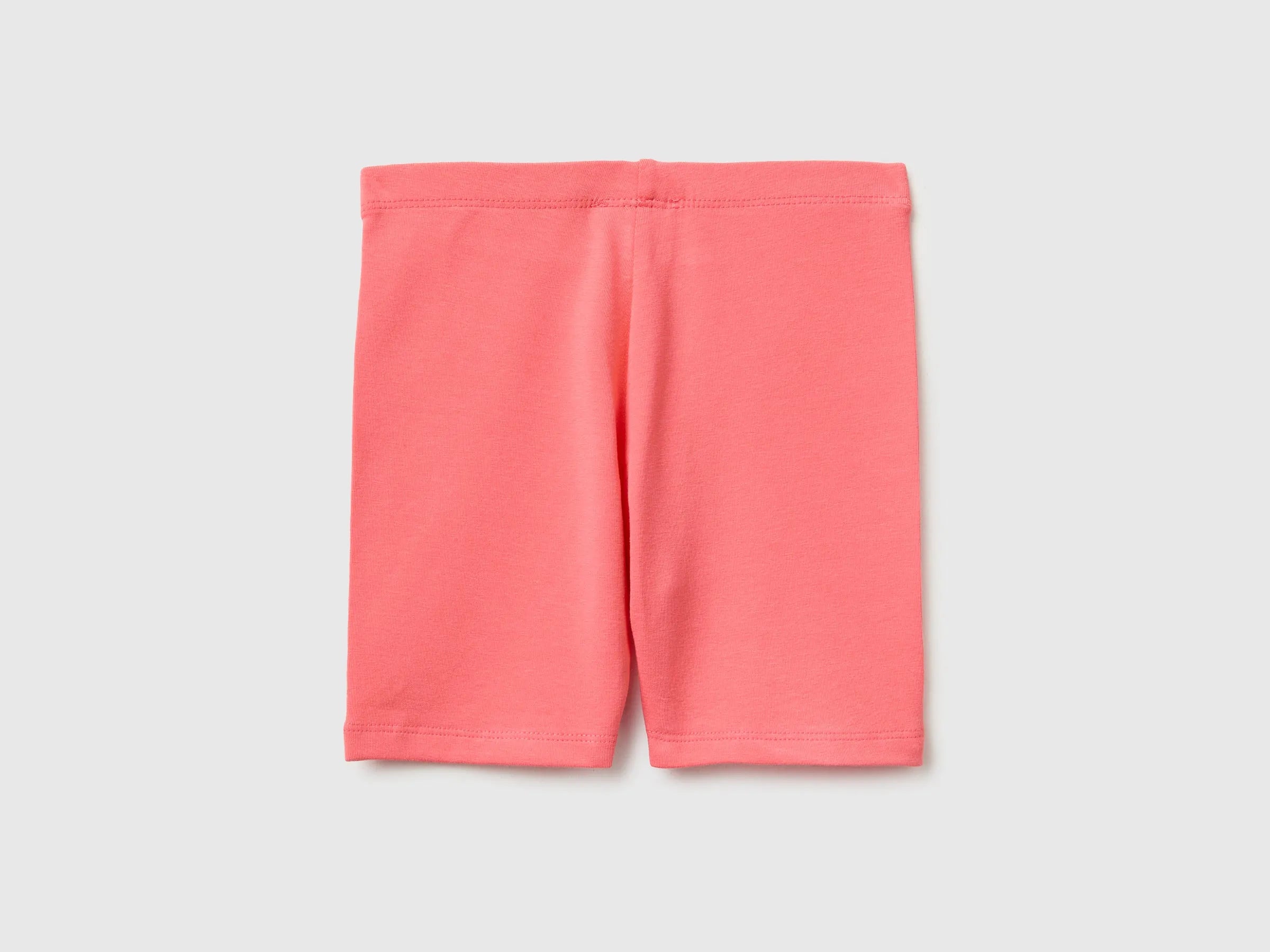 Benetton Pink Girls Stretch Cotton Short Leggings SKU: 3MT1G900R_35Q Image 02