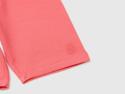 Benetton Pink Girls Stretch Cotton Short Leggings SKU: 3MT1G900R_35Q Image 03