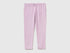 Benetton Lilac Girls Leggings in Stretch Cotton with Logo SKU: 3MT1GF01L_00L Image 01
