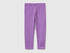 Benetton Purple Girls Leggings in Stretch Cotton with Logo SKU: 3MT1GF01L_03L Image 01