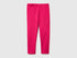 Benetton Fuchsia Girls Leggings in Stretch Cotton with Logo SKU: 3MT1GF01L_12E Image 01