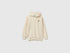 Benetton Creamy White Boys Oversized Hooded Sweatshirt SKU: 3NBMC205Q_3C9 Image 01