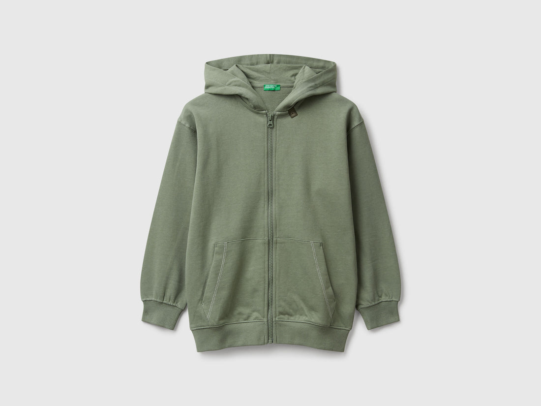 Benetton_Military Green_Oversized Zip-Up Sweatshirt_3NBMC505H_075_01