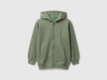 Benetton_Military Green_Oversized Zip-Up Sweatshirt_3NBMC505H_075_01