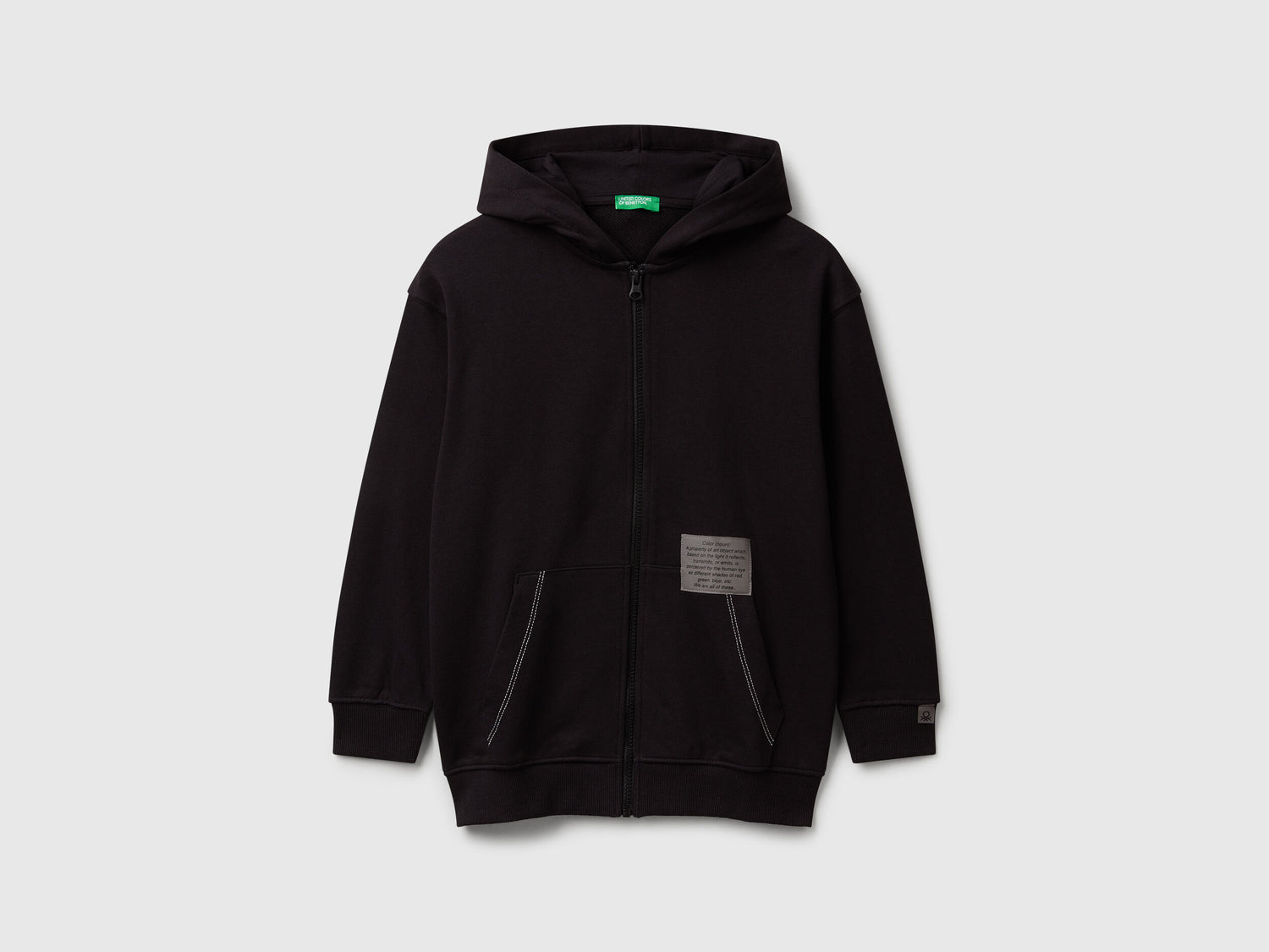 Benetton_Black_Oversized Zip-Up Sweatshirt_3NBMC505H_100_01