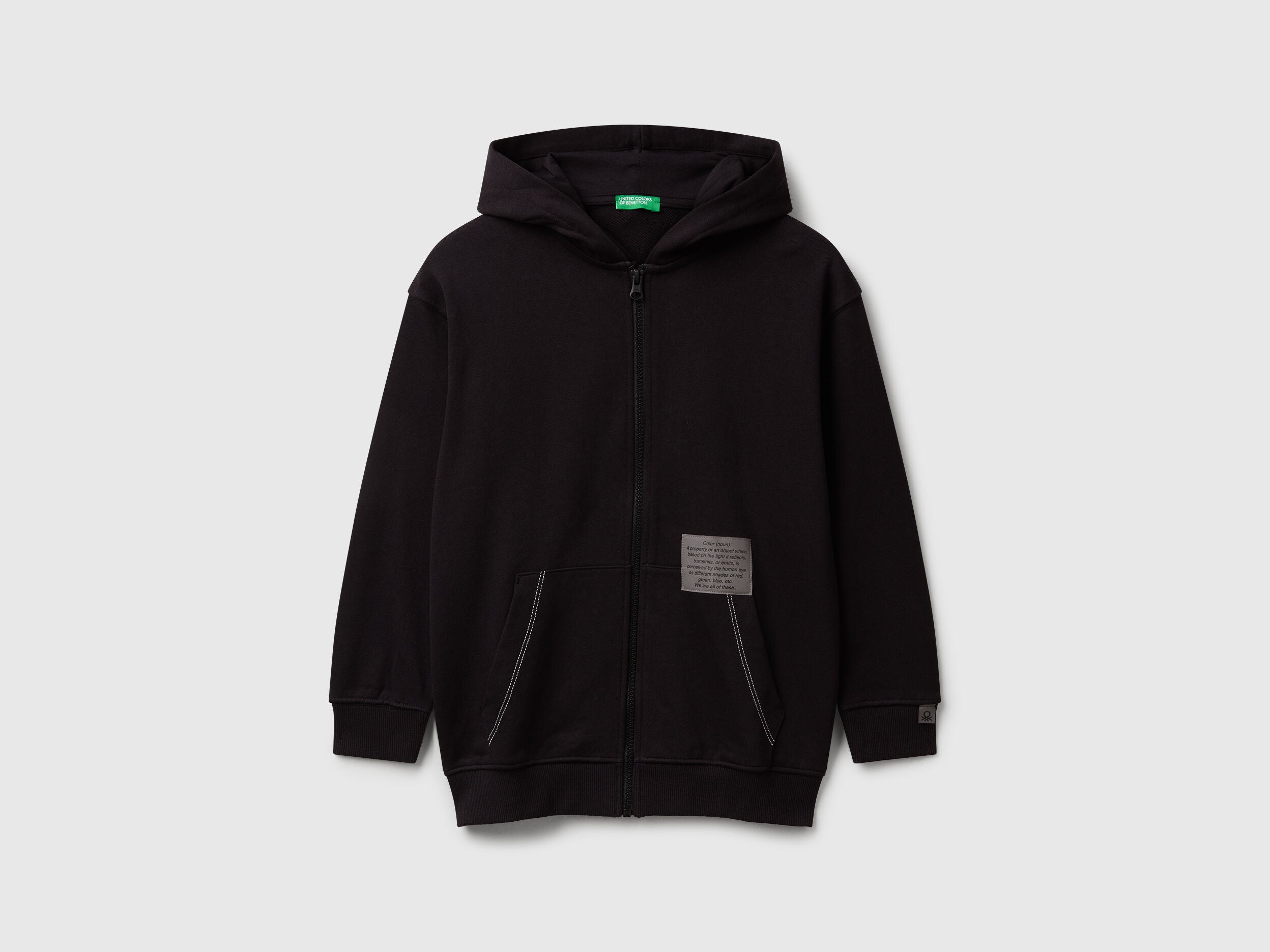 Benetton_Black_Oversized Zip-Up Sweatshirt_3NBMC505H_100_01
